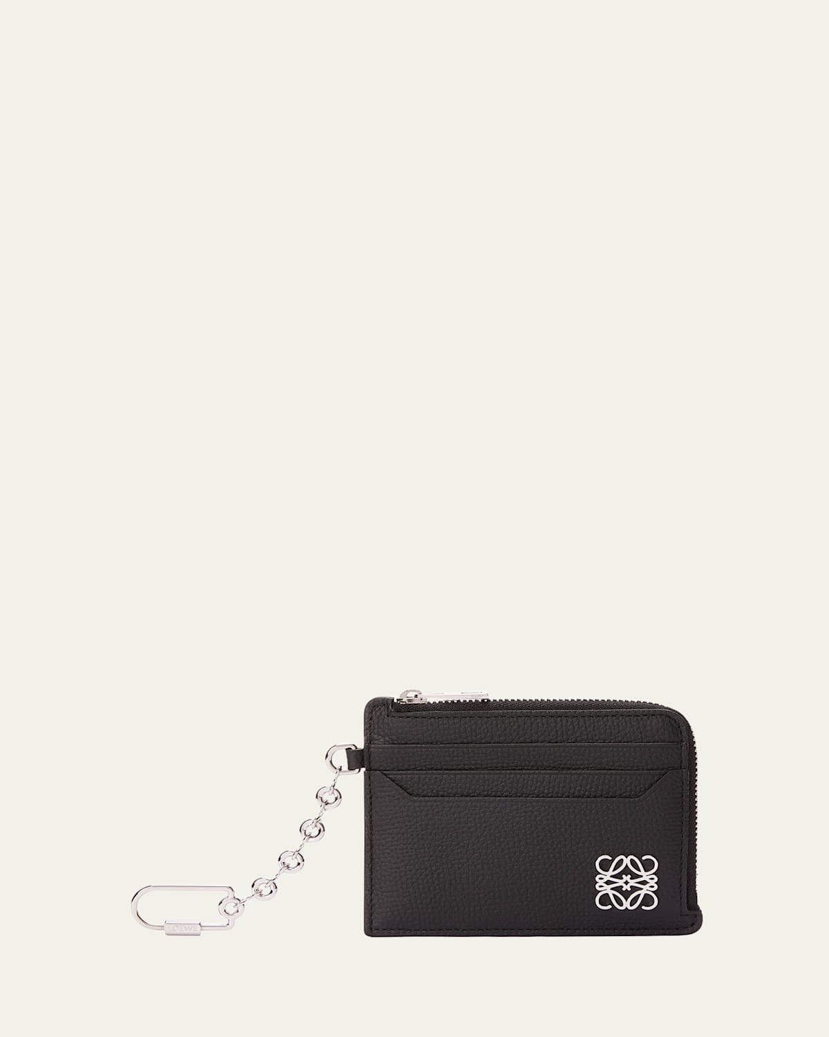Loewe Anagram Cardholder In Grain Leather In Black