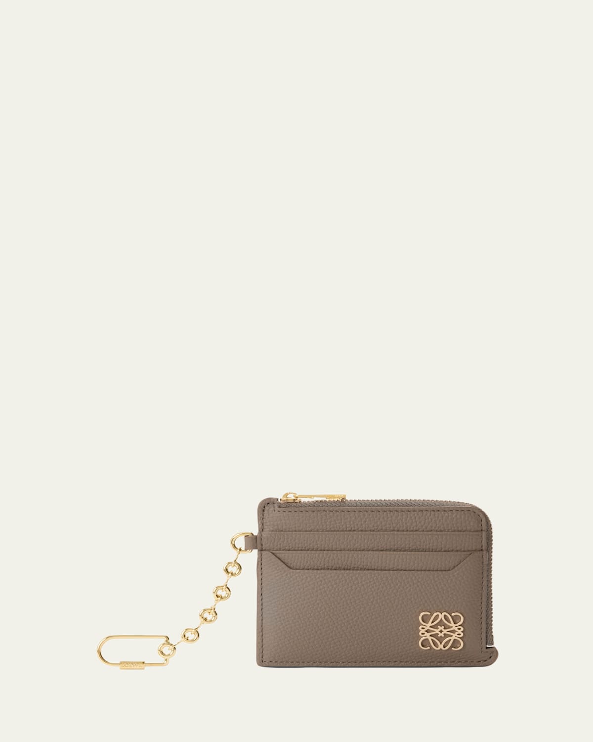 Loewe Anagram Cardholder In Grain Leather In Brown