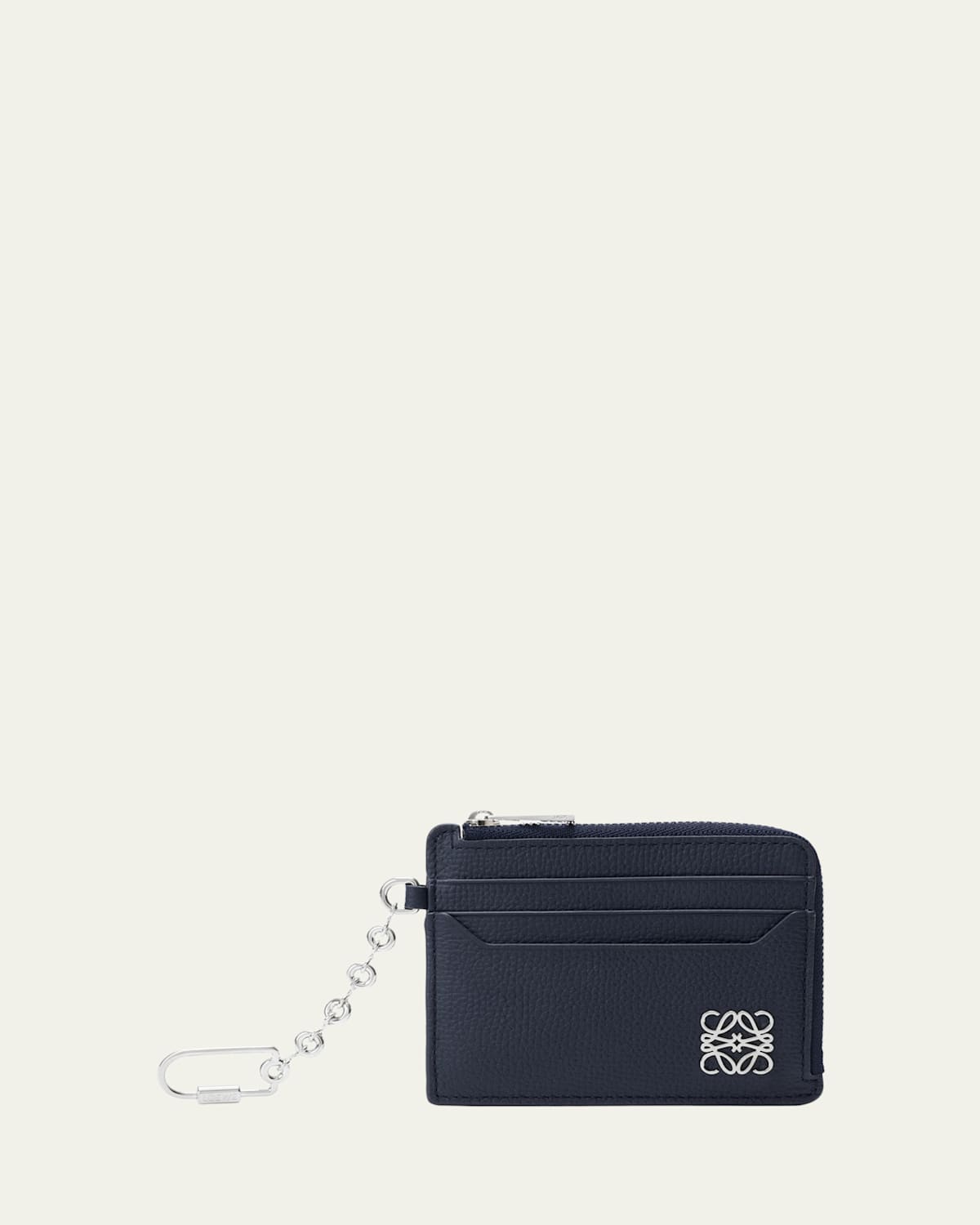 Loewe Anagram Cardholder In Grain Leather In Blue