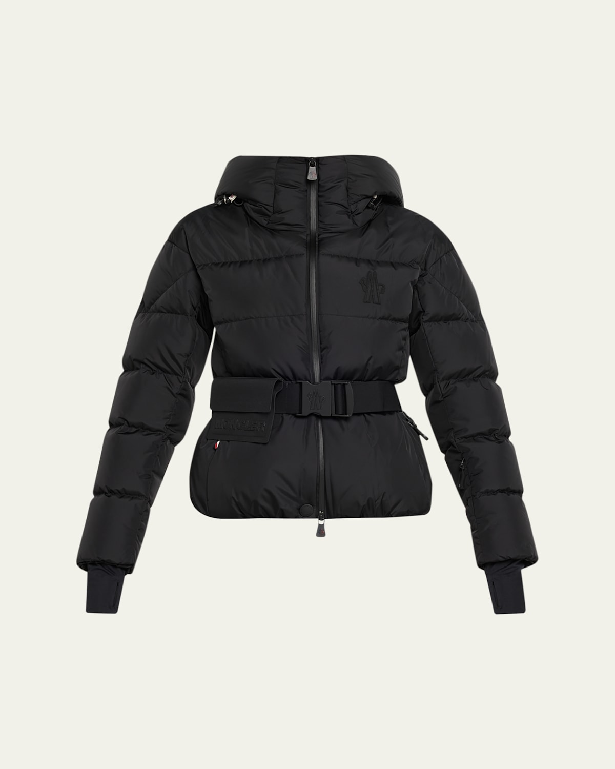 Moncler Grenoble Bouquetin Hooded Down Puffer Jacket In Black