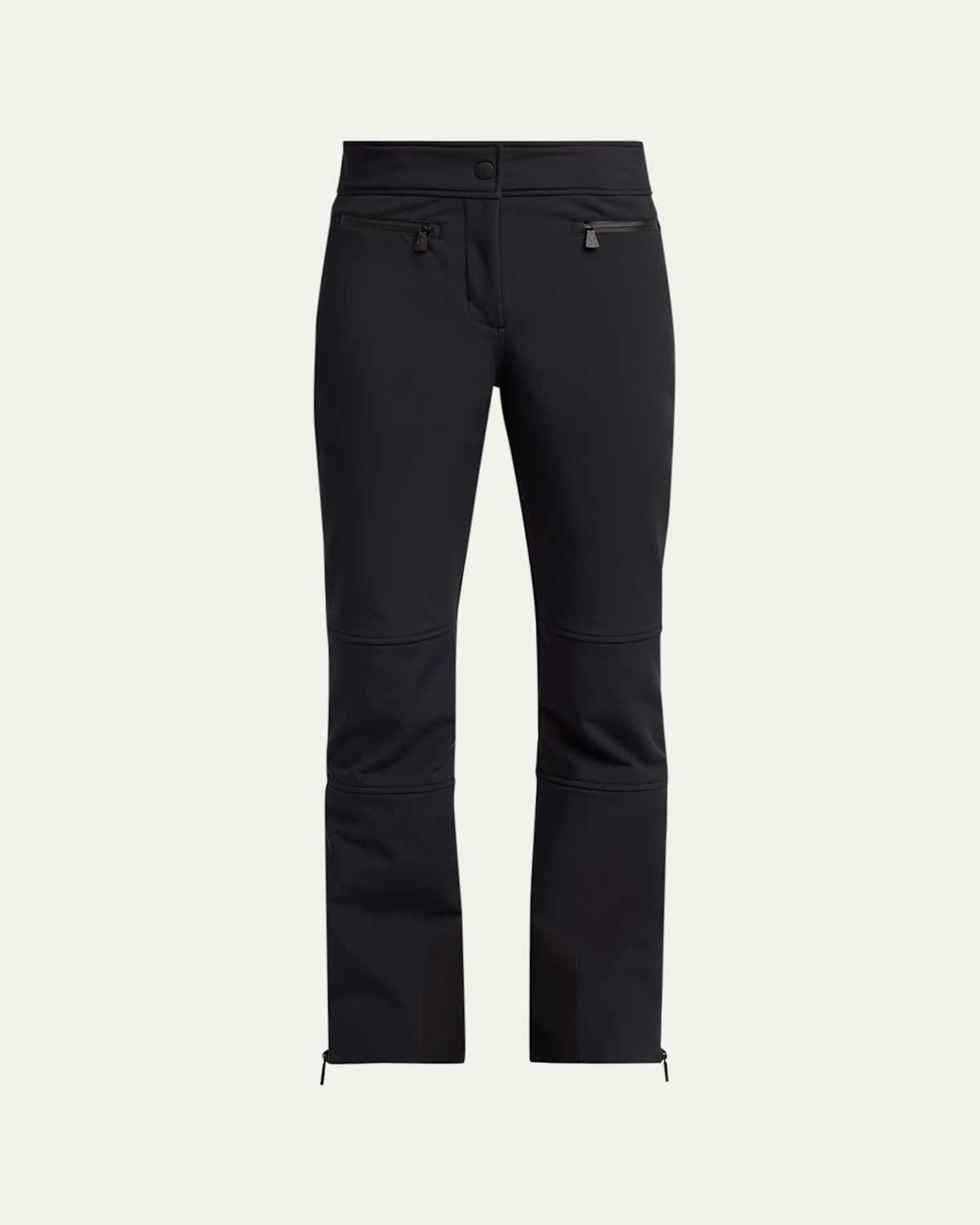 Moncler Stretch Poplin Ski Pants In Black