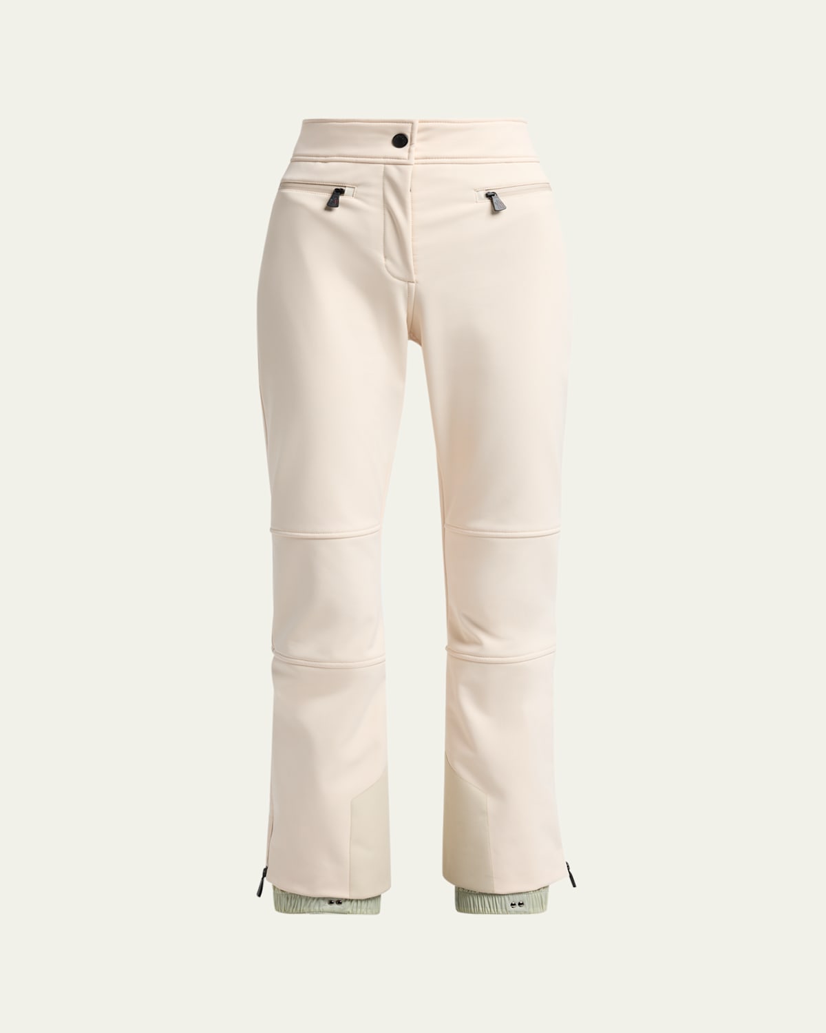 Moncler Stretch Poplin Ski Pants In Neutral