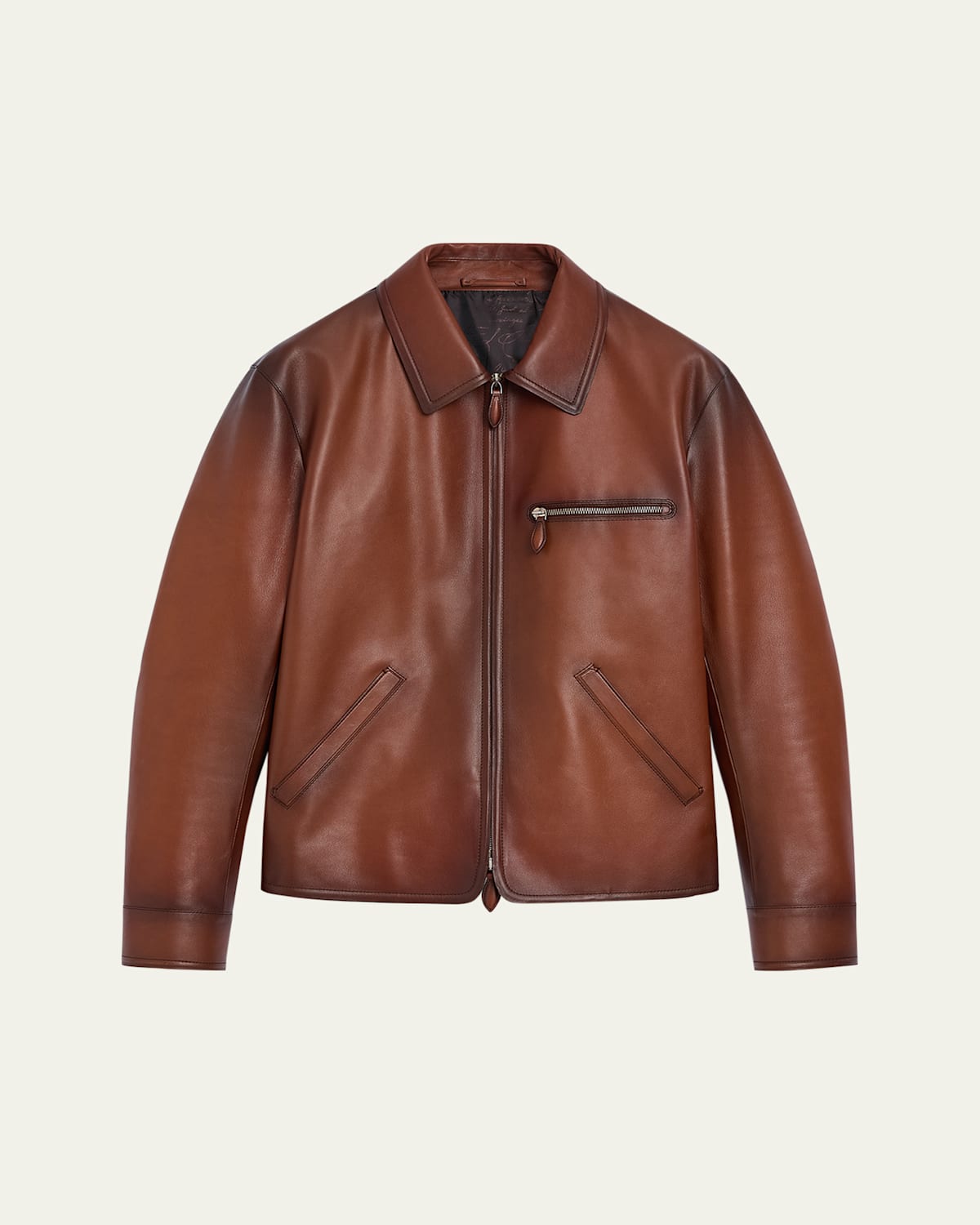 Men's Un Jour Patina Leather Blouson