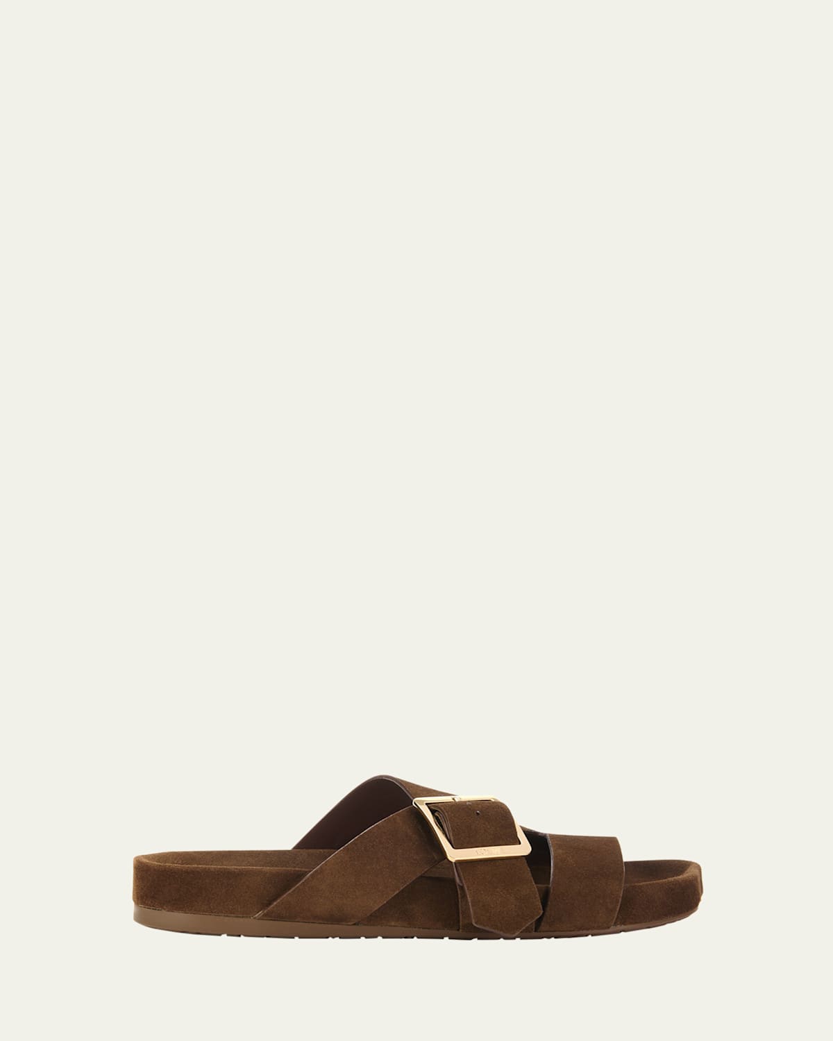 Loewe Ease Suede Buckle Slides