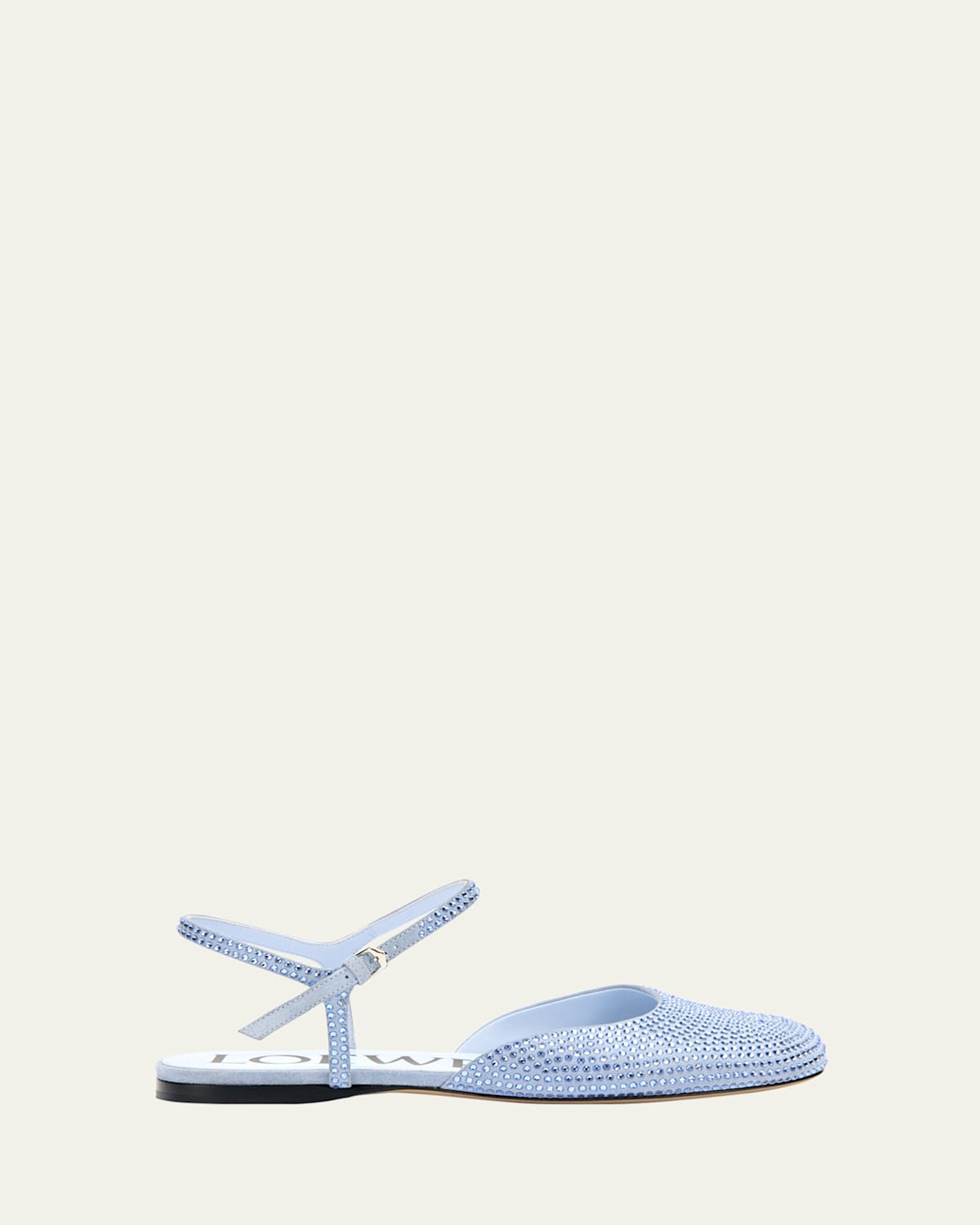 Toy Embellished Ankle-Strap Ballerina Flats