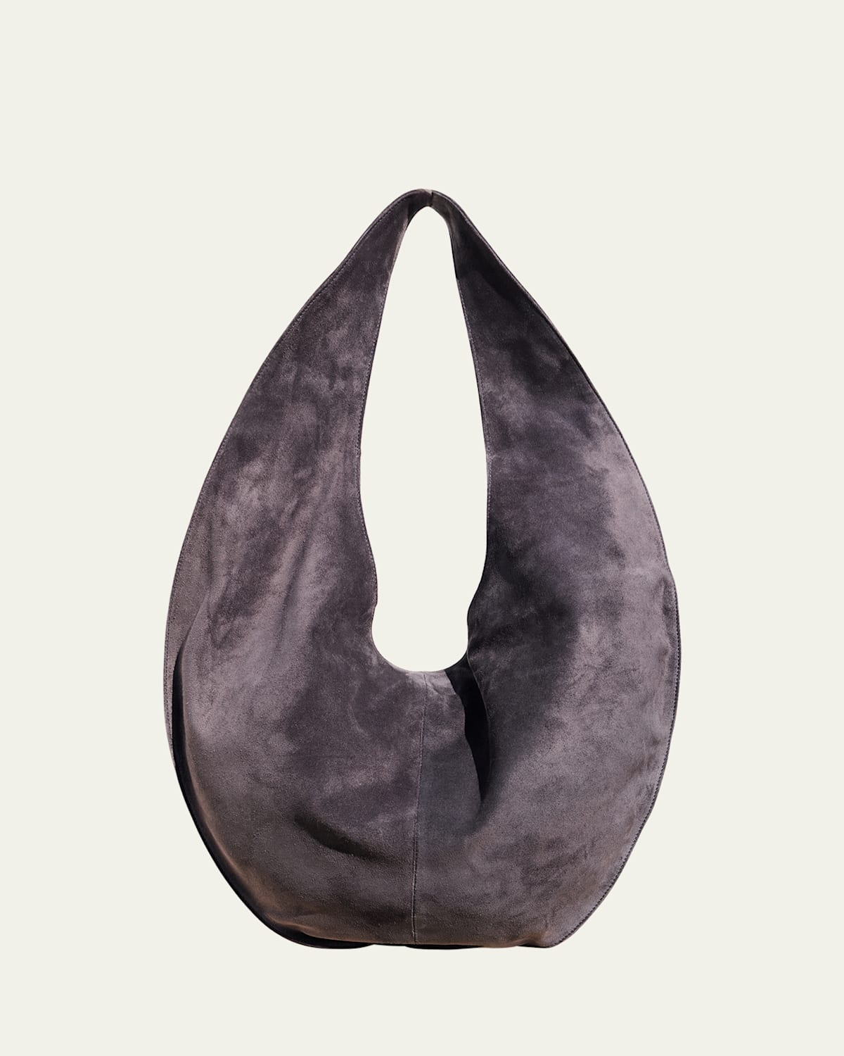 Maeden Suede Market Tote Curved Shape