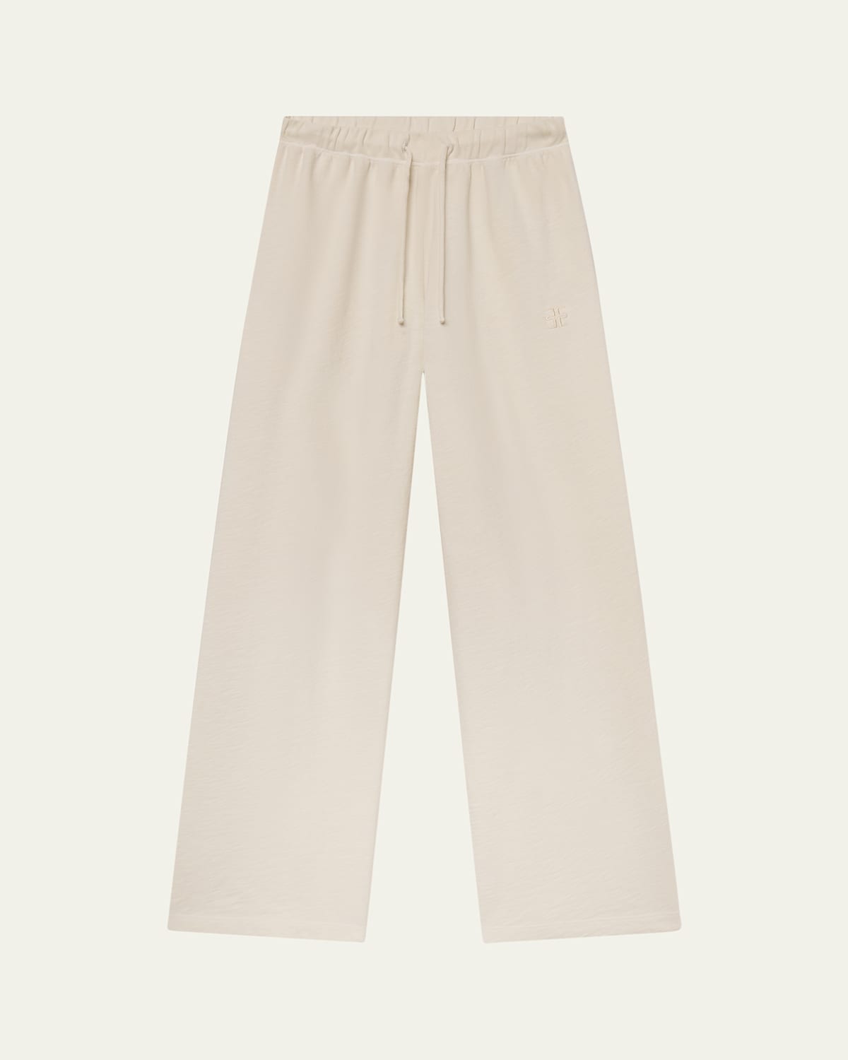 Éterne Drawstring Wide Leg Sweatpant In Brown