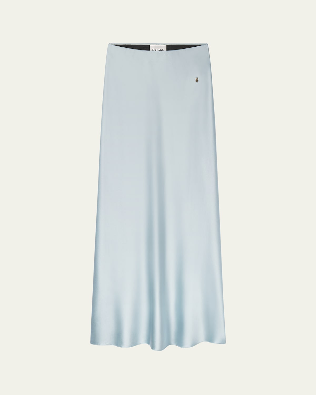 Éterne Camila Silk Midi Skirt In Blue