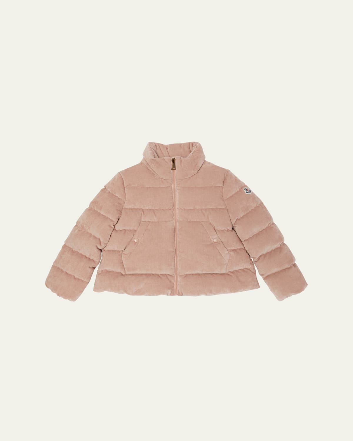 Moncler Girl's Marth Corduroy Down Jacket In Pink