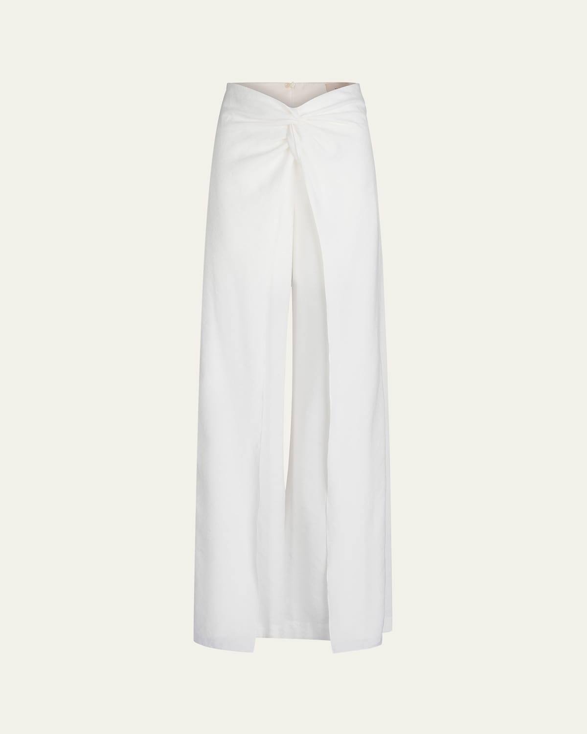 Silvia Tcherassi Canturipe Twist-Front Wide Leg Pants