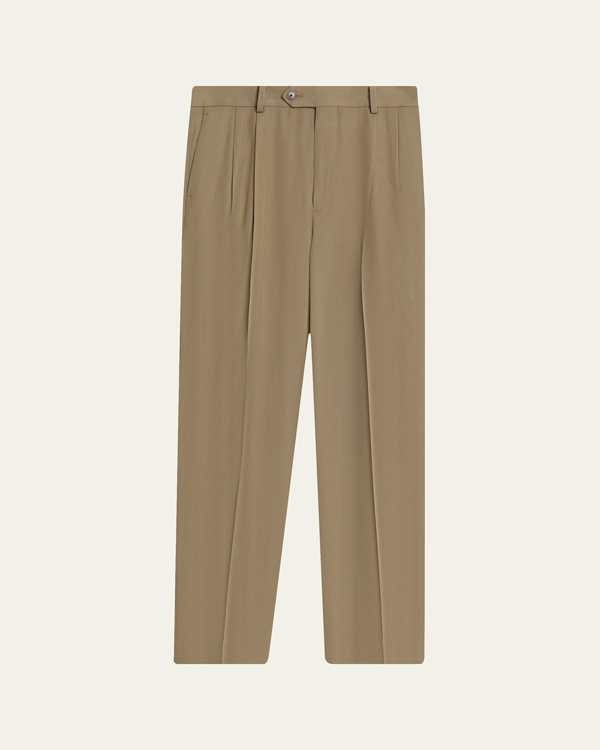 Auralee Men's Straight-leg Wool Pants In Green