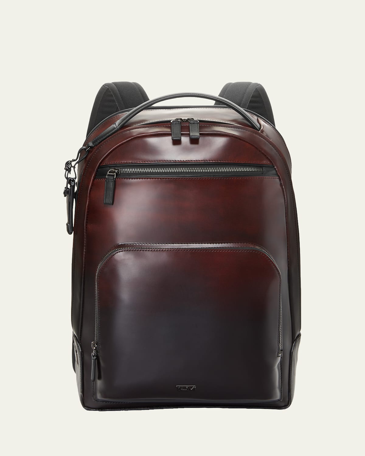 Tumi Warren Leather Backpack In Burgundy