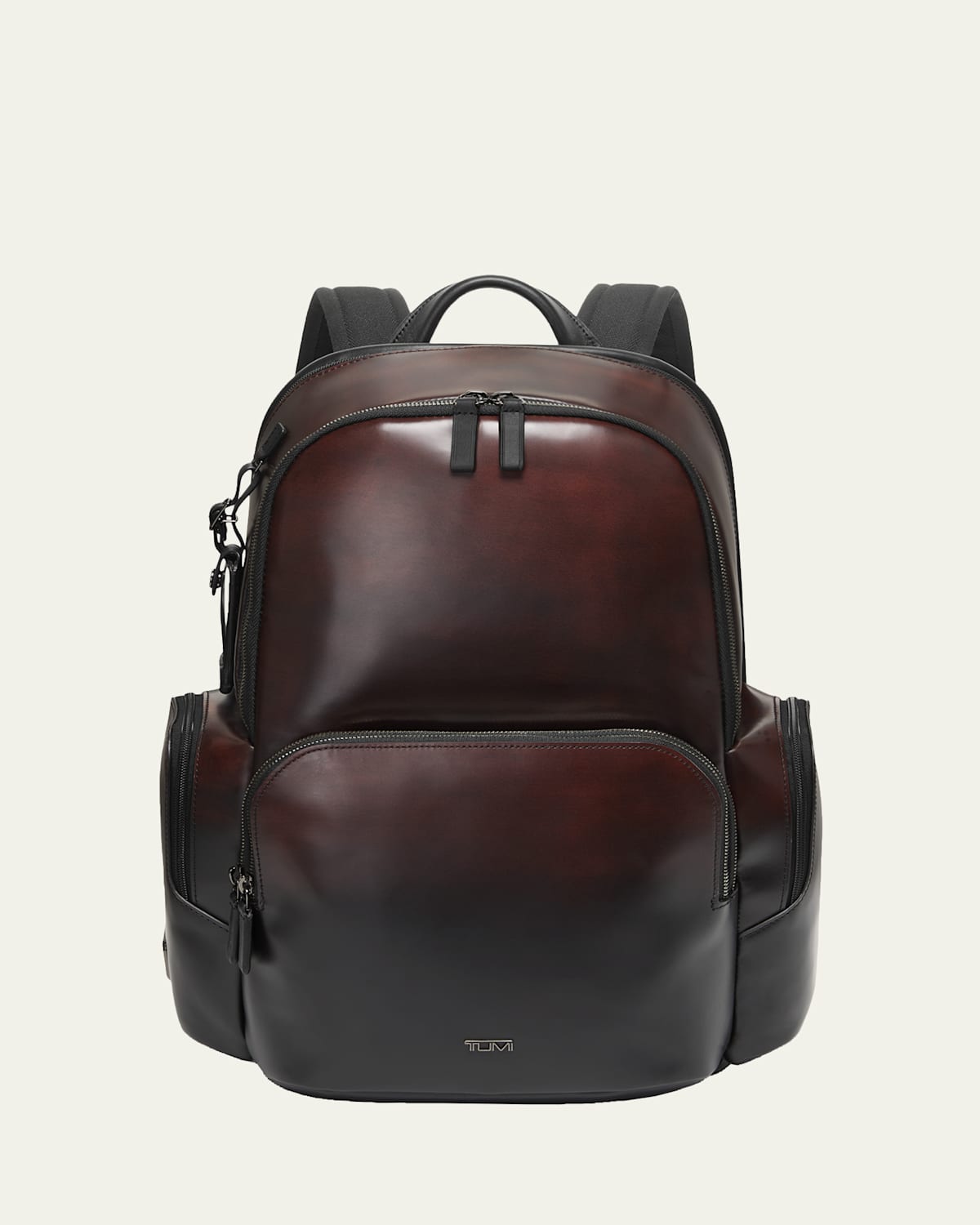 Tumi Hadden Leather Backpack In Burgundy