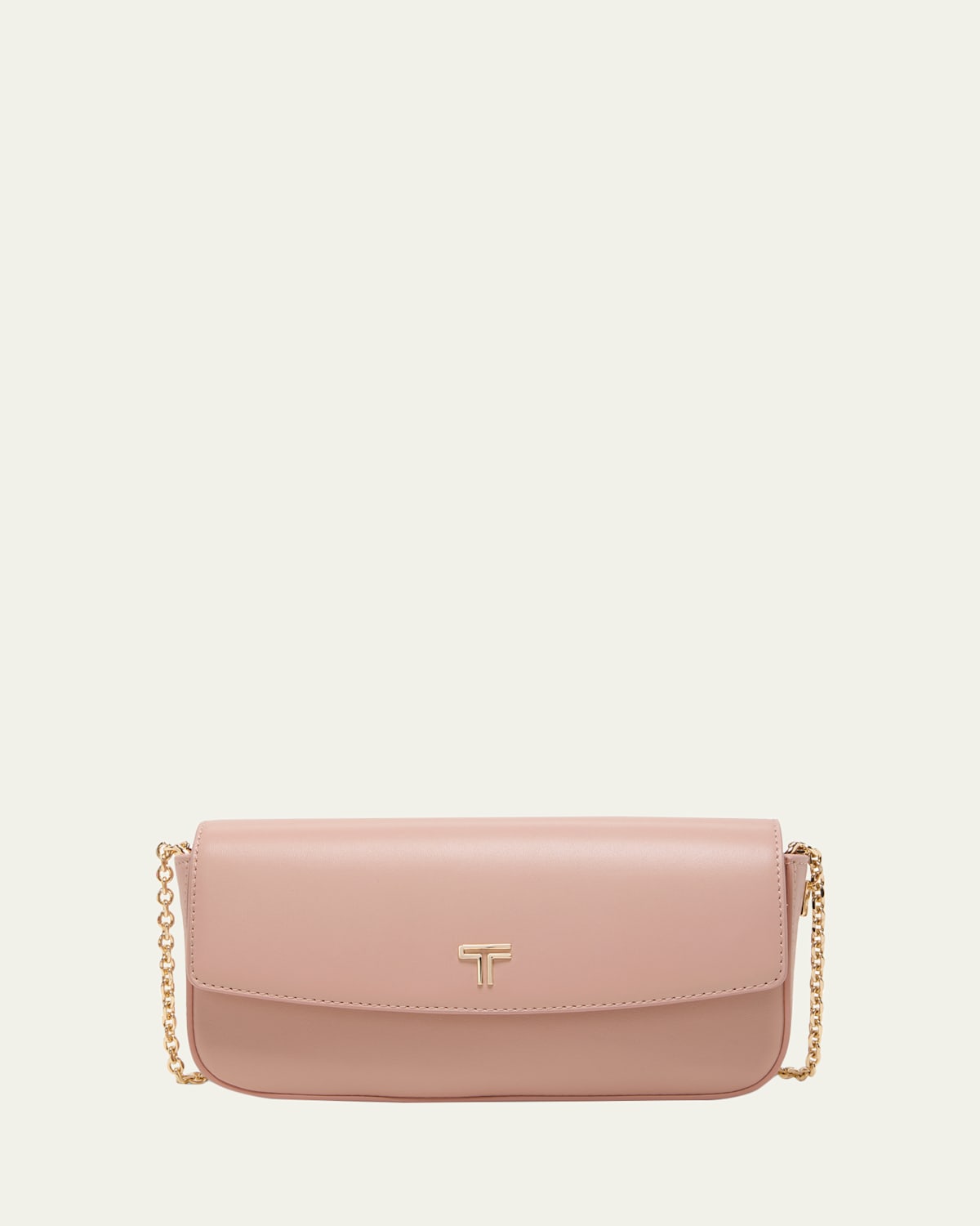 Tumi Leather Wallet On Chain Crossbody In Pink