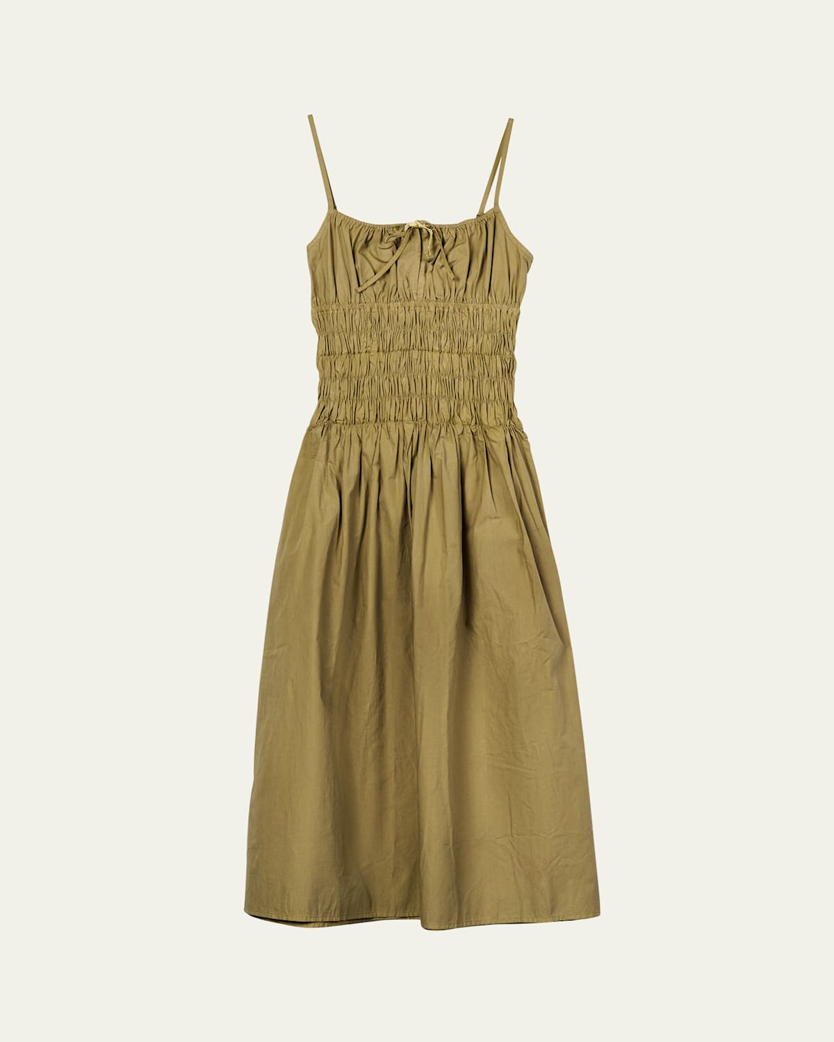 Ciao Lucia Russo Smocked Cotton Midi Dress