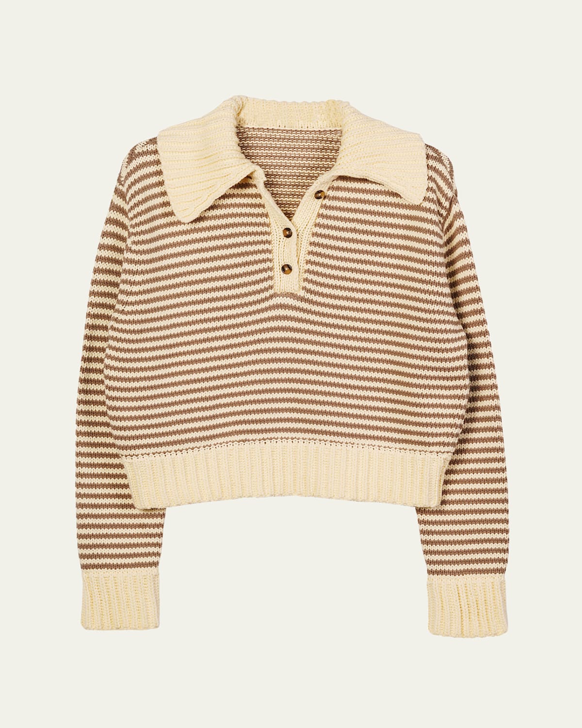 Doro Stripe Henley Sweater