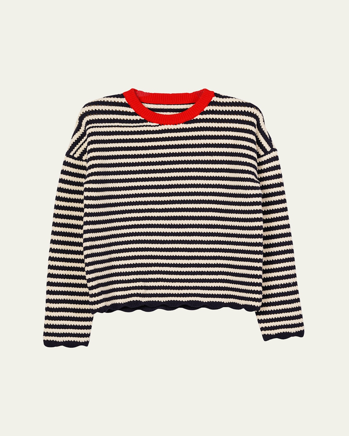 Ciao Lucia Febo Stripe Crochet Pullover