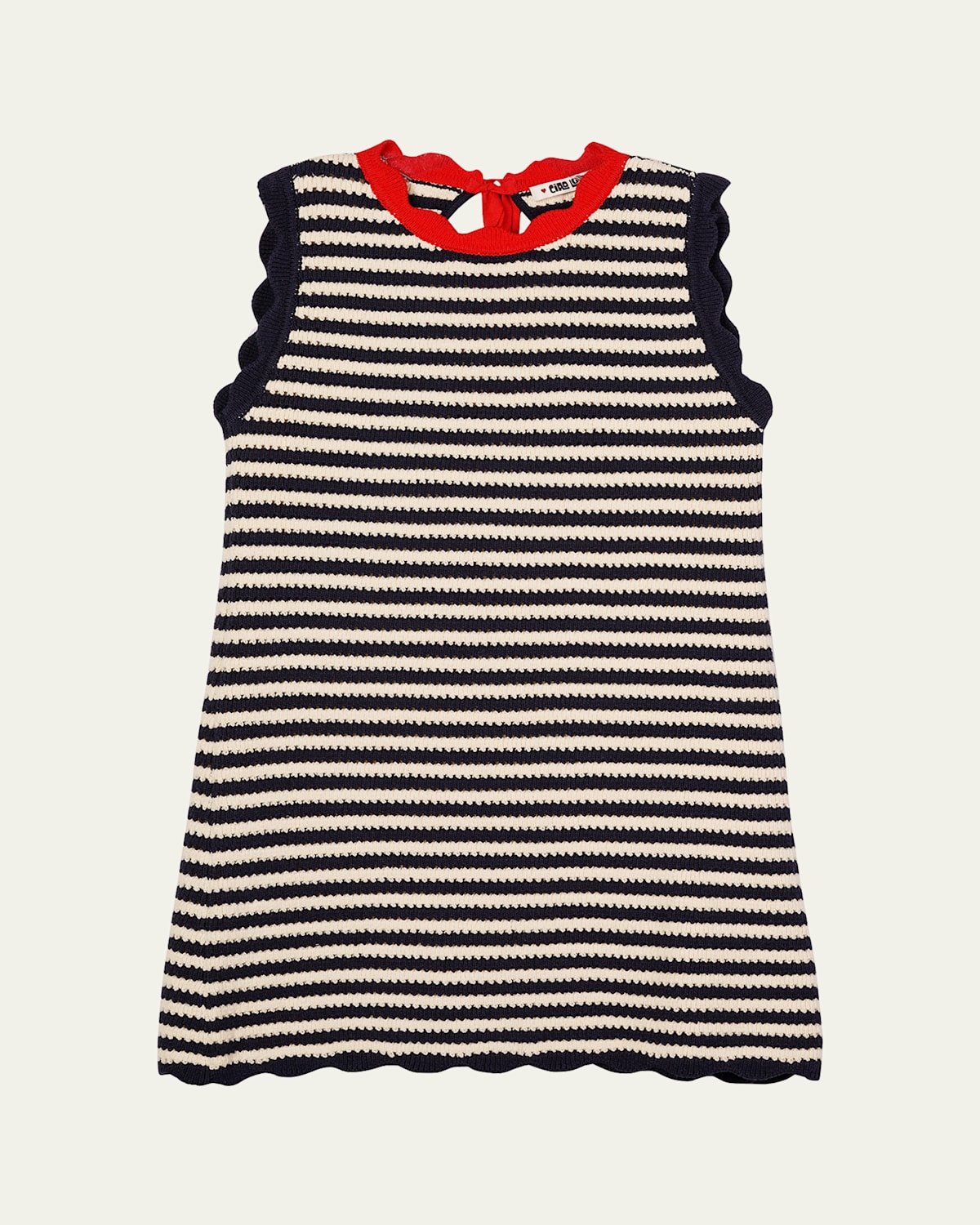Ciao Lucia Fasano Stripe Crochet Shift Dress