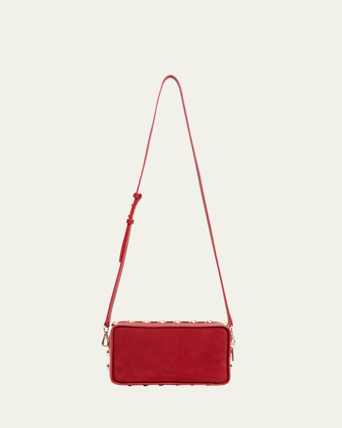 Amaya Studded Suede & Leather Camera Bag