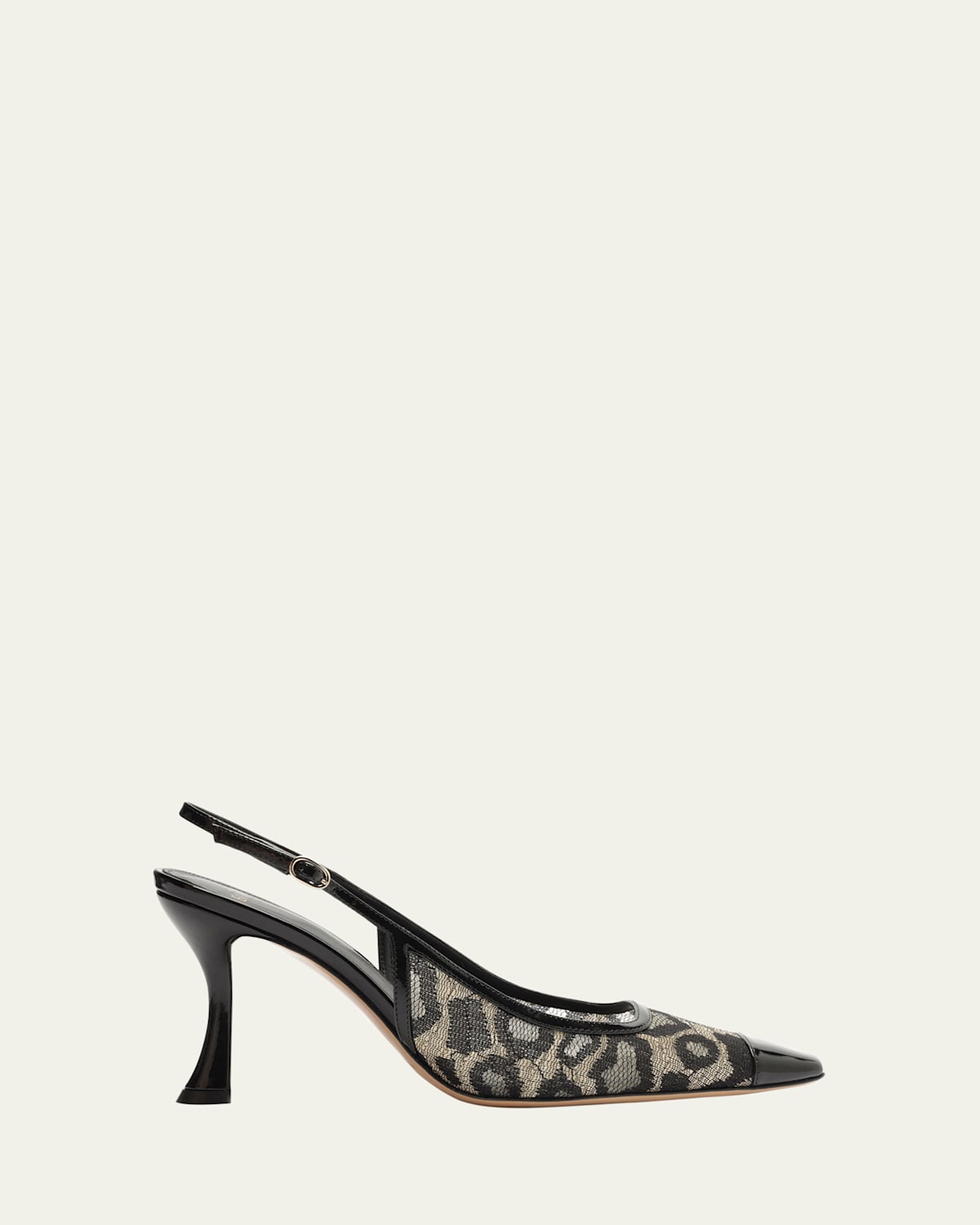 Alexandre Birman Olivia Leopard Mesh Slingback Pumps