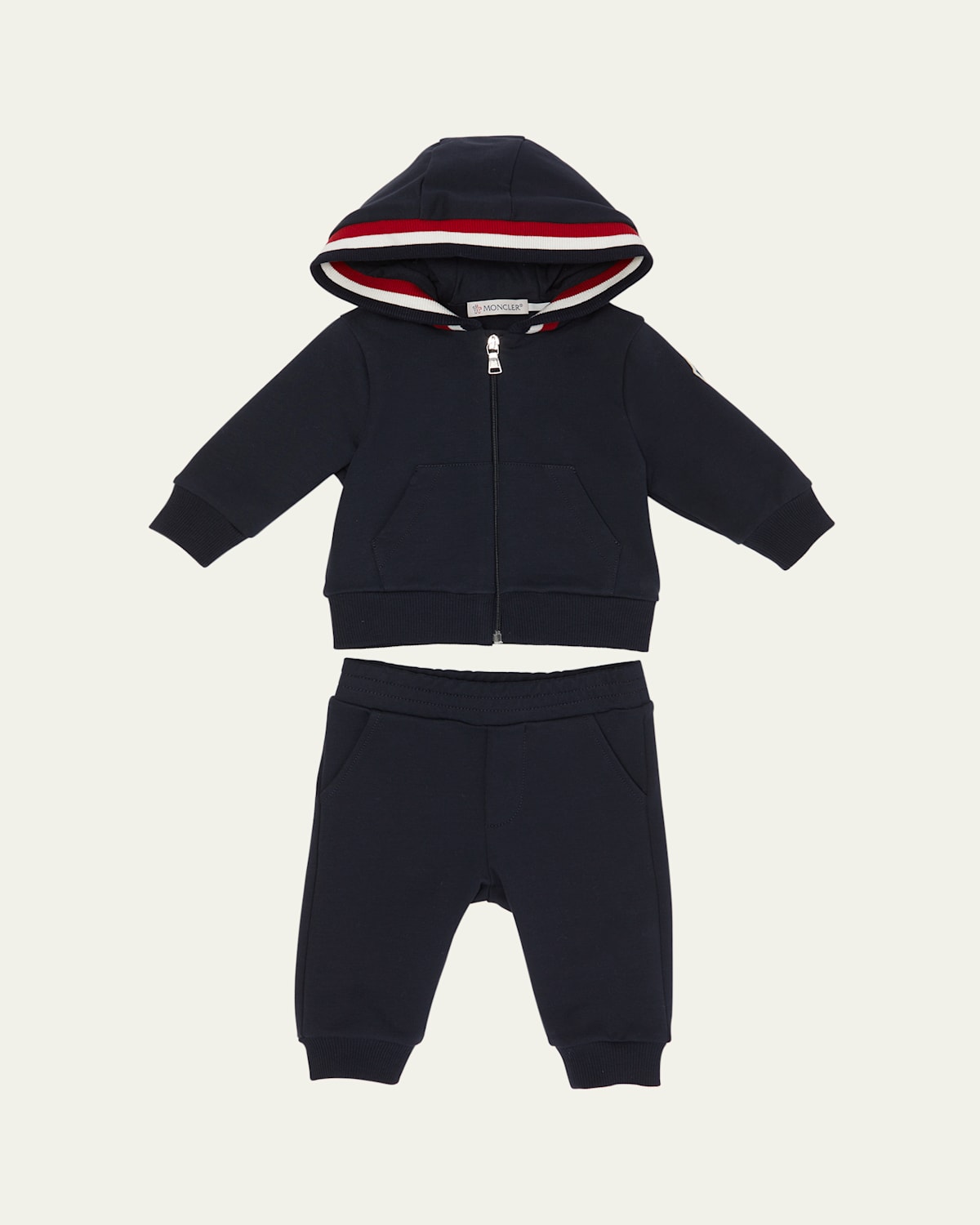 Moncler Boy's Hoodie & Jogger Pants Set In Black