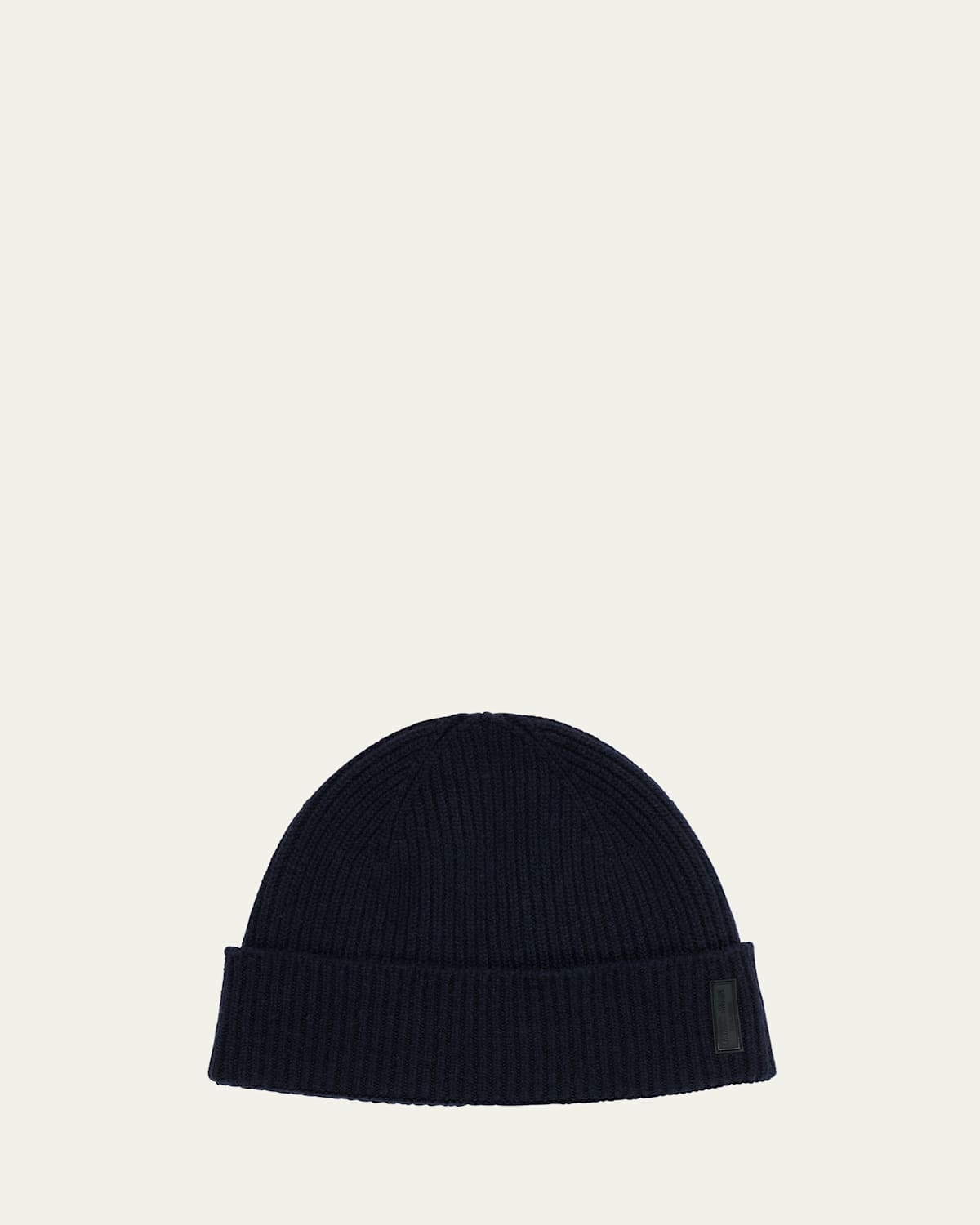 Giorgio Armani Men's Cashmere And Wool Cuff-label Beanie Hat In Blue