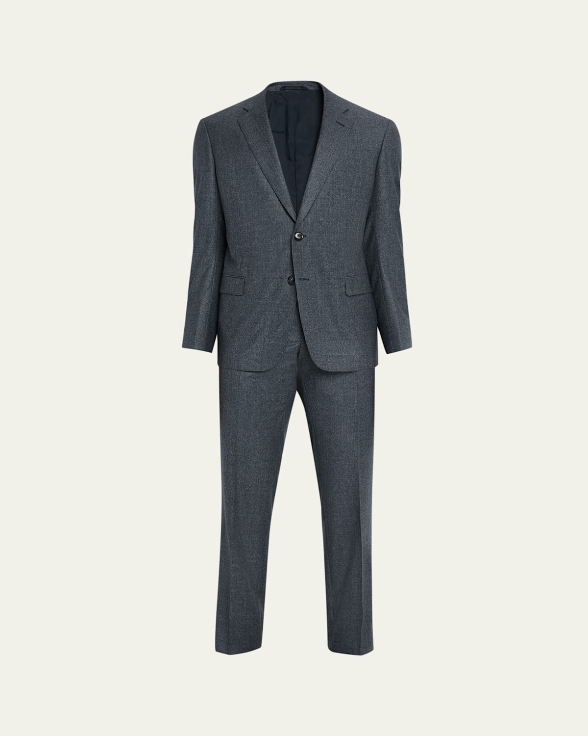 Giorgio Armani Men's Wool Micro-houndstooth Two-piece Suit In Gray