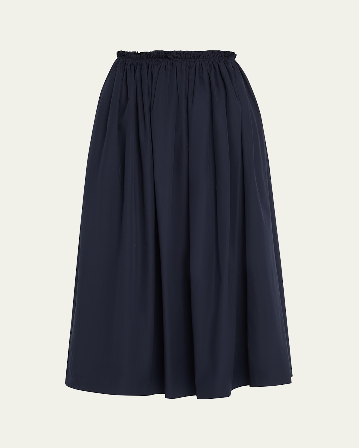 Gabriela Hearst Chiara Cotton Poplin Midi Skirt In Black