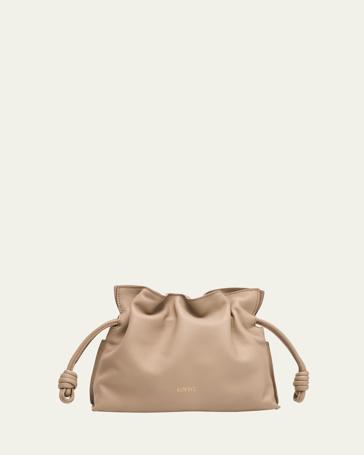 Loewe Flamenco Mini Clutch Bag In Nappa Leather In Sand