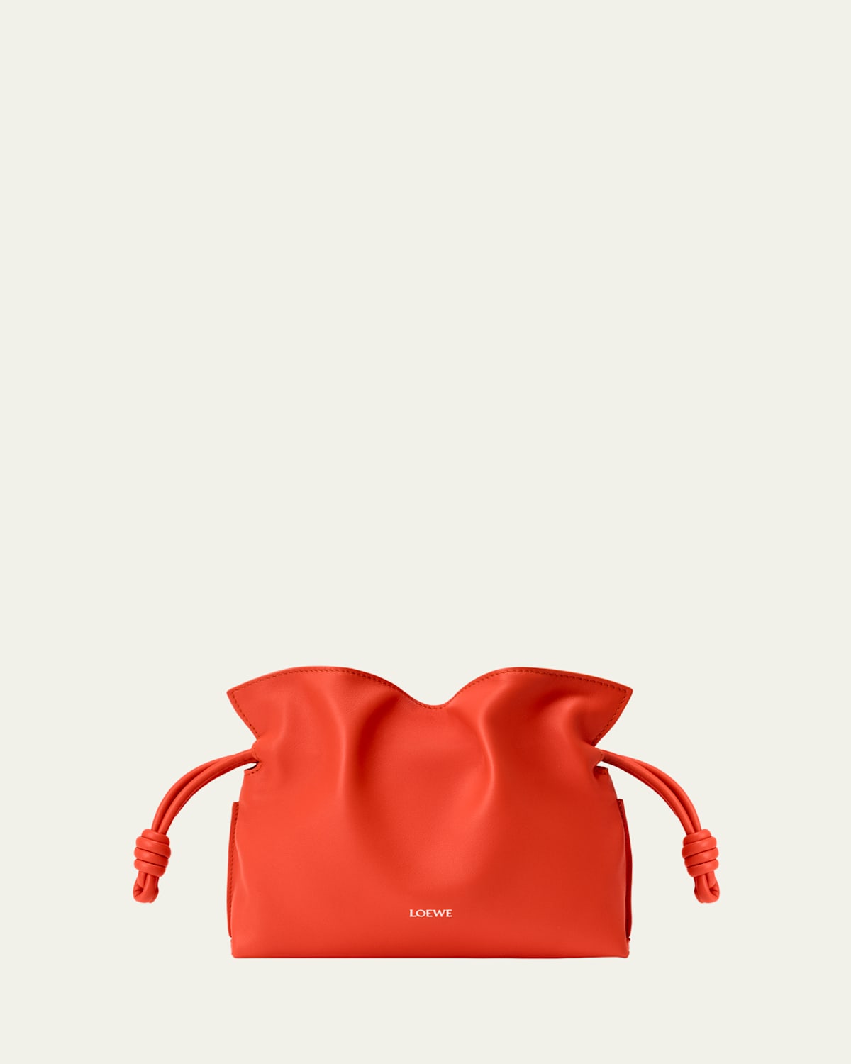 Loewe Flamenco Mini Clutch Bag In Nappa Leather In Orange
