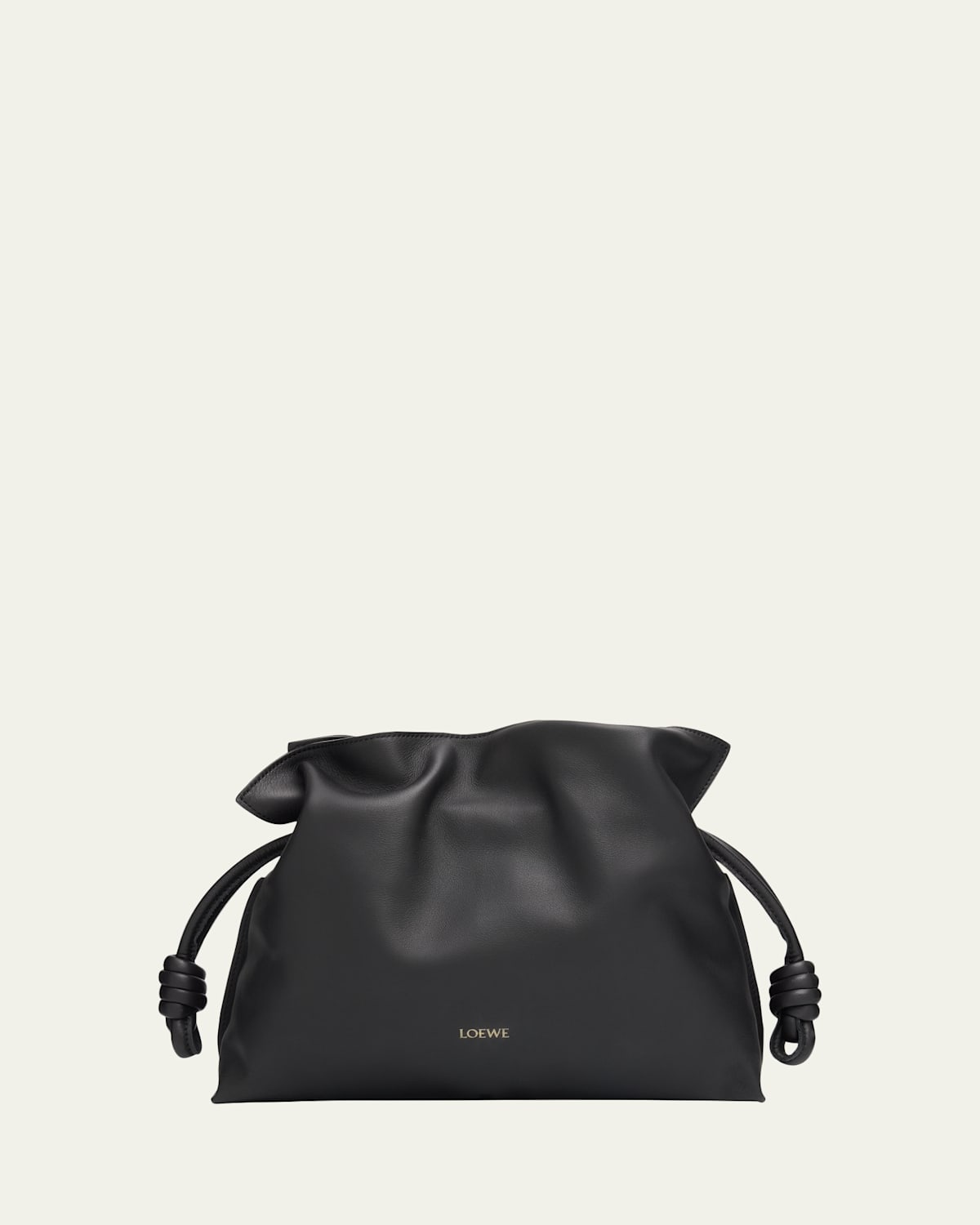 Loewe Flamenco Medium Clutch Bag In Nappa Leather In Black