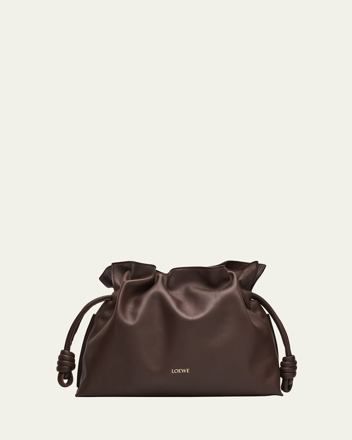 Loewe Flamenco Medium Clutch Bag In Nappa Leather In Brown