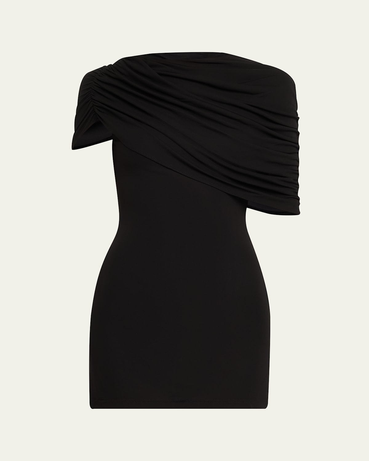 Esse Studios Bonachi Draped Mini Dress In Black