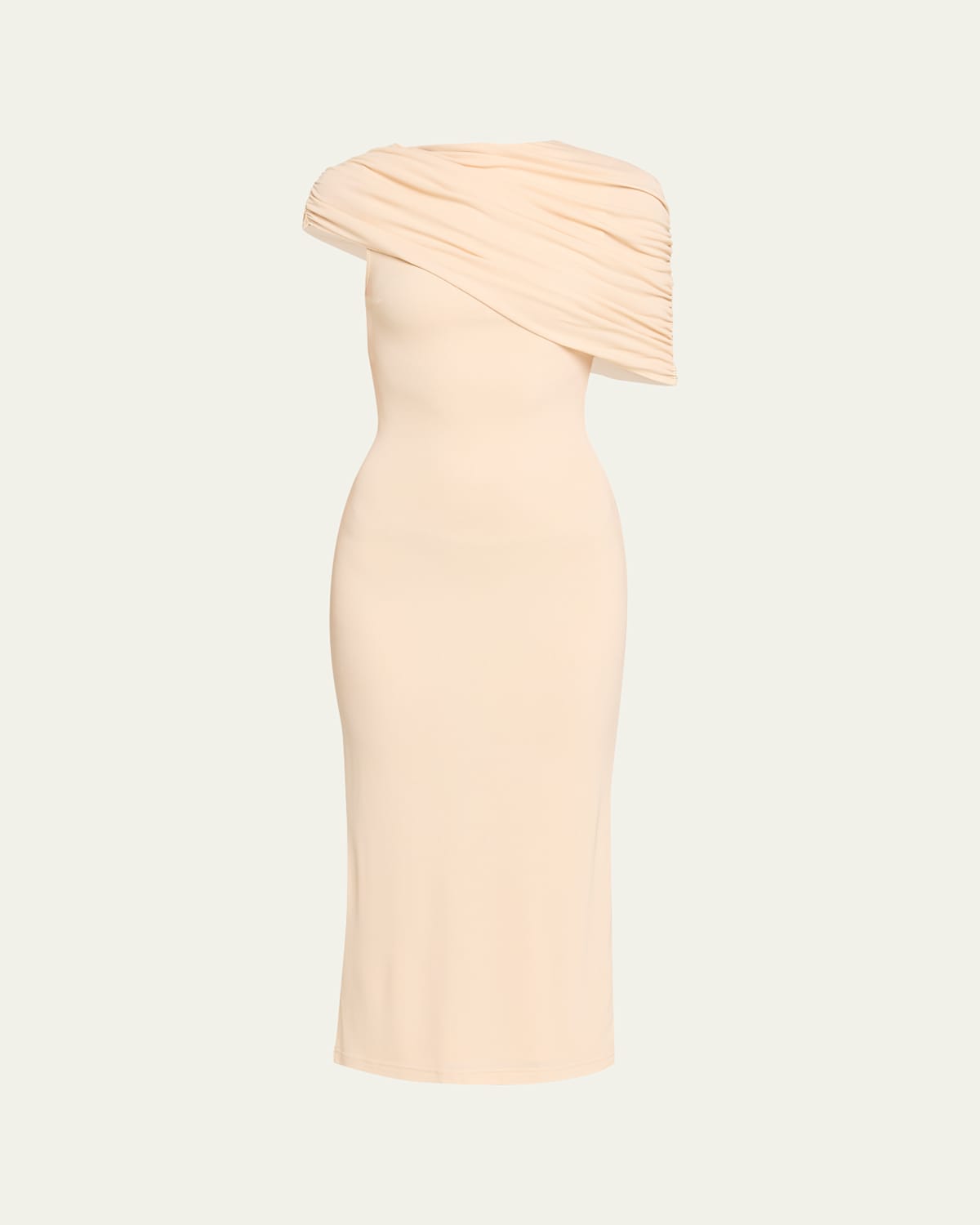 Esse Studios Bonachi Cape Midi Dress In Neutral