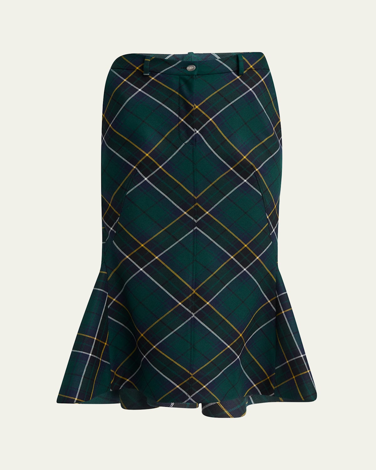 Alexander Mcqueen Tartan-print Fit-&-flare Midi Skirt