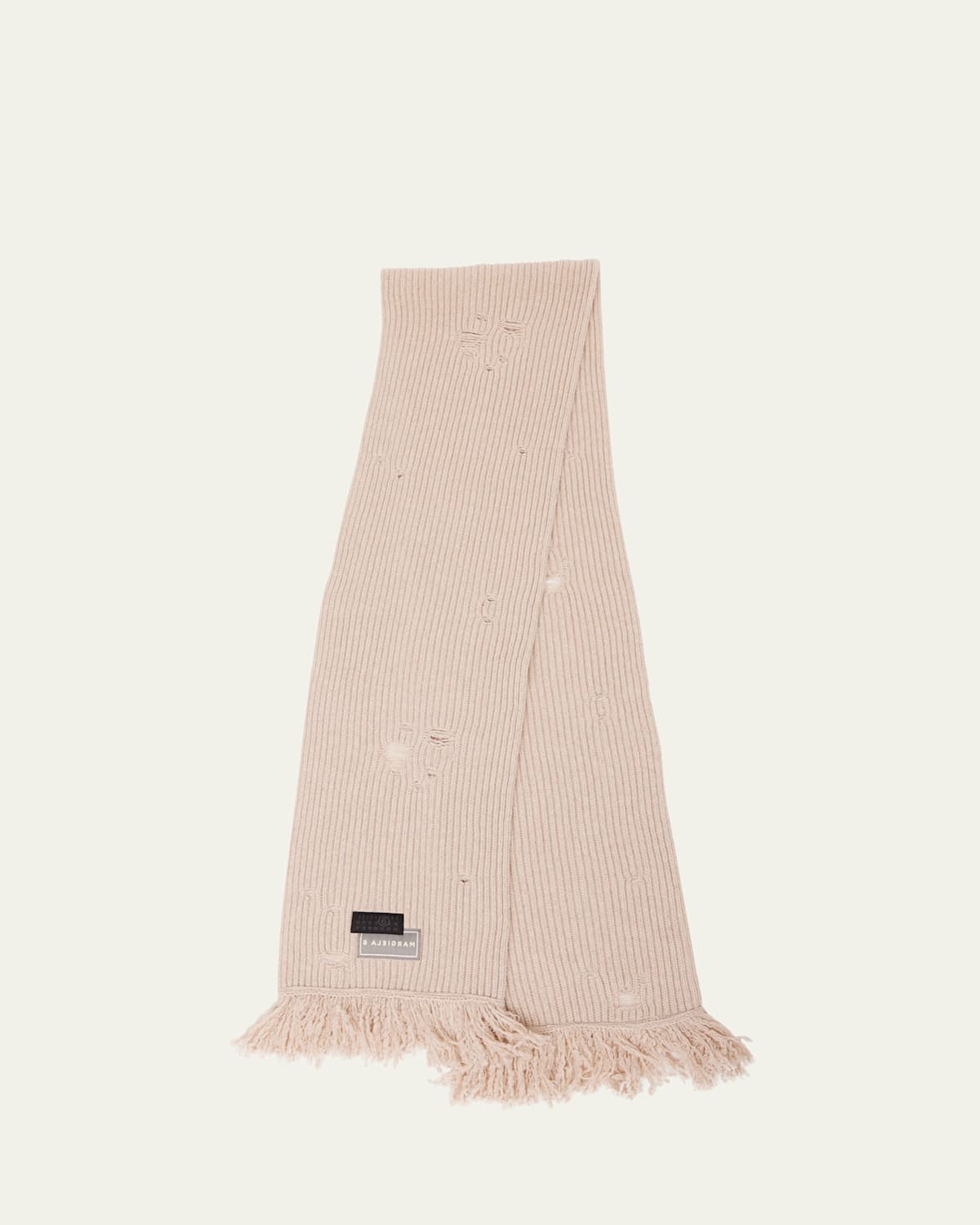 Mm6 Maison Margiela Wool-blend Scarf In Neutral