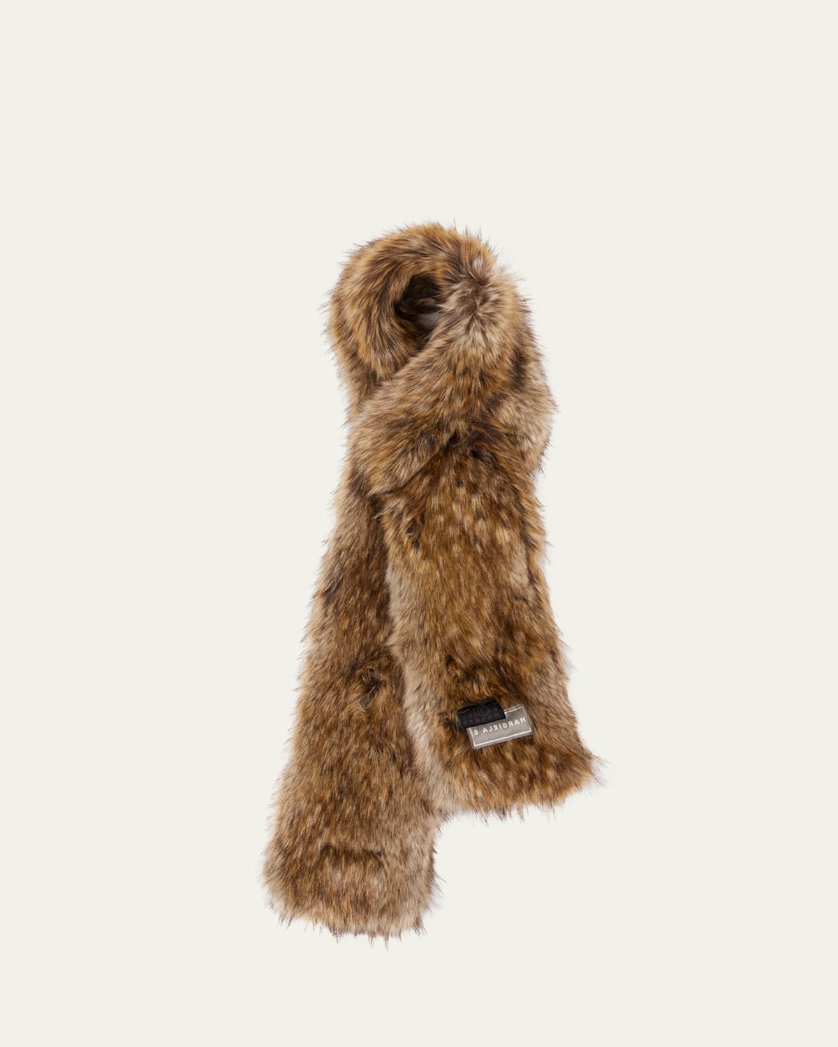 Mm6 Maison Margiela Faux-fur Scarf In Brown