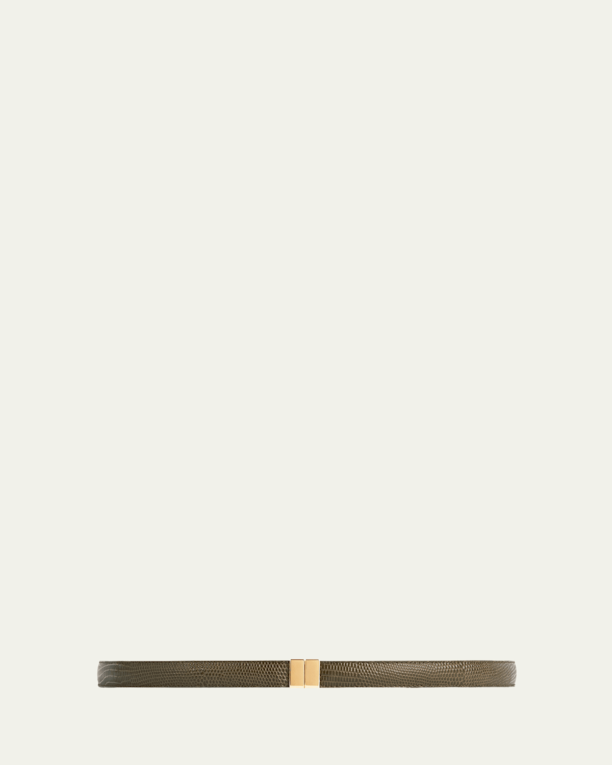 Totême Slide Clasp Lizard-embossed Leather Belt In Green