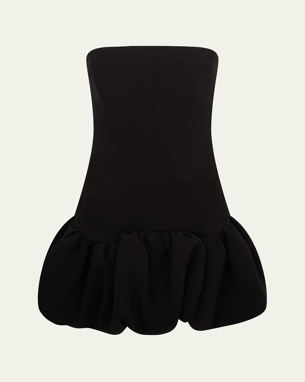 16arlington Garance Strapless Drop-waist Mini Dress In Black
