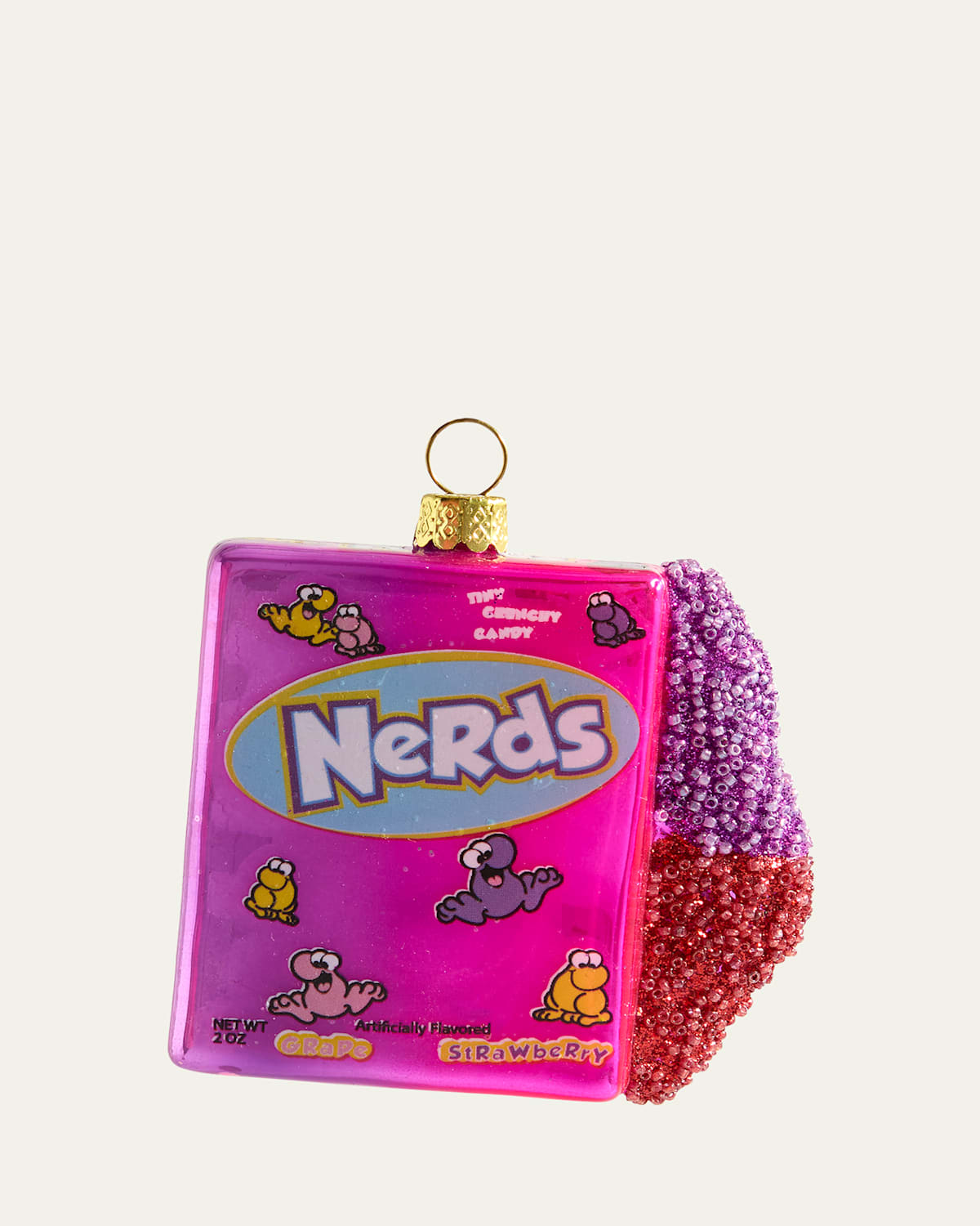 Cody Foster & Co Tingy Tangy Crunchy Candy Christmas Ornament In Pink