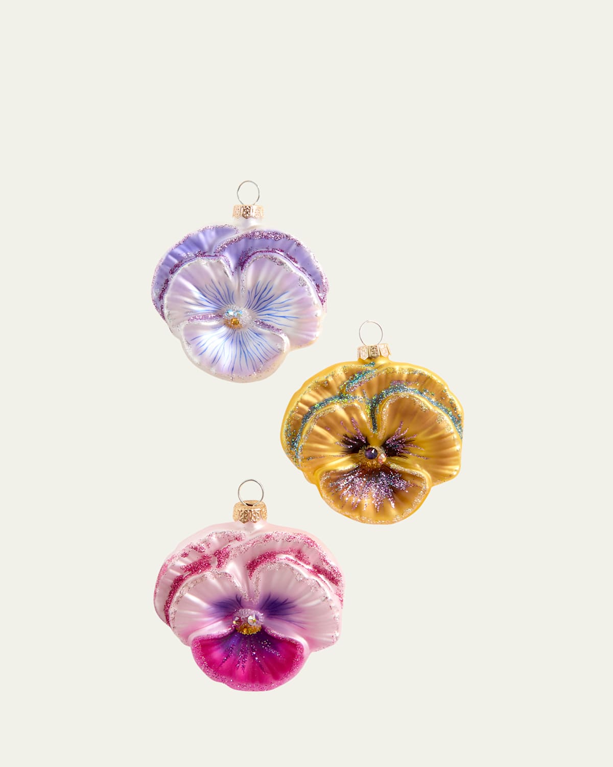 Cody Foster & Co Pansy Ornament In Multi