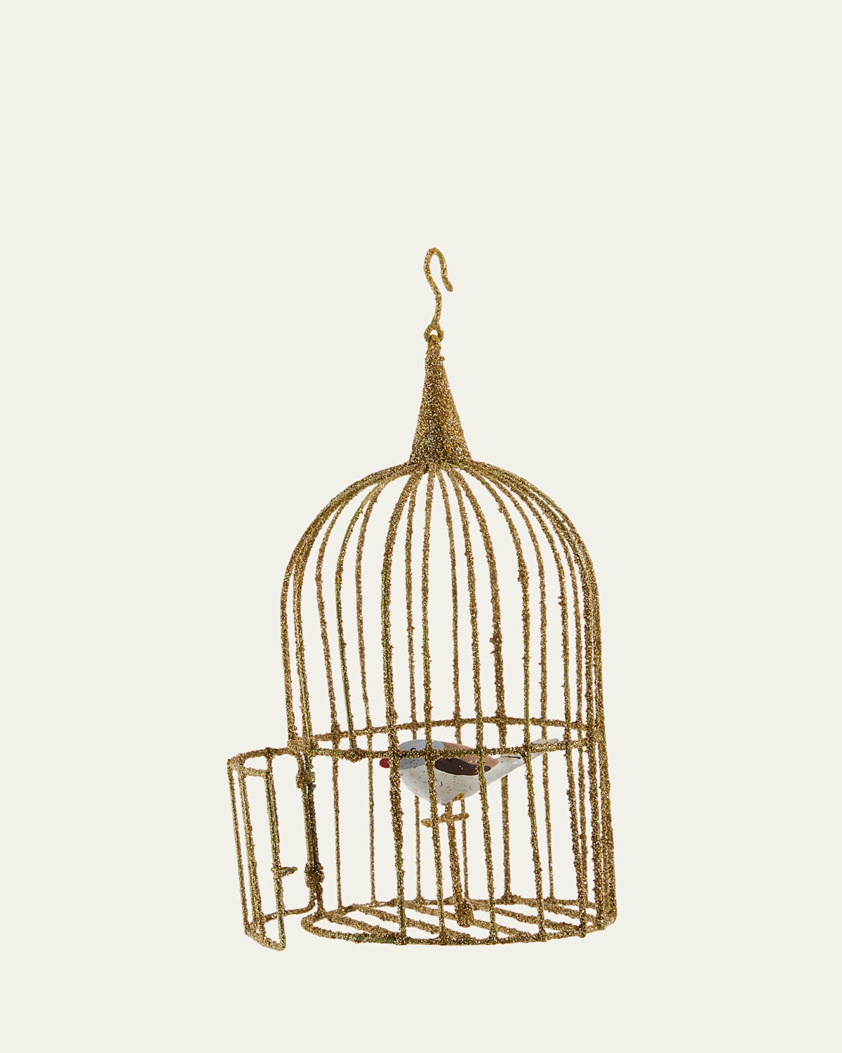Cody Foster & Co Gilded Birdcage Christmas Ornament In Brown