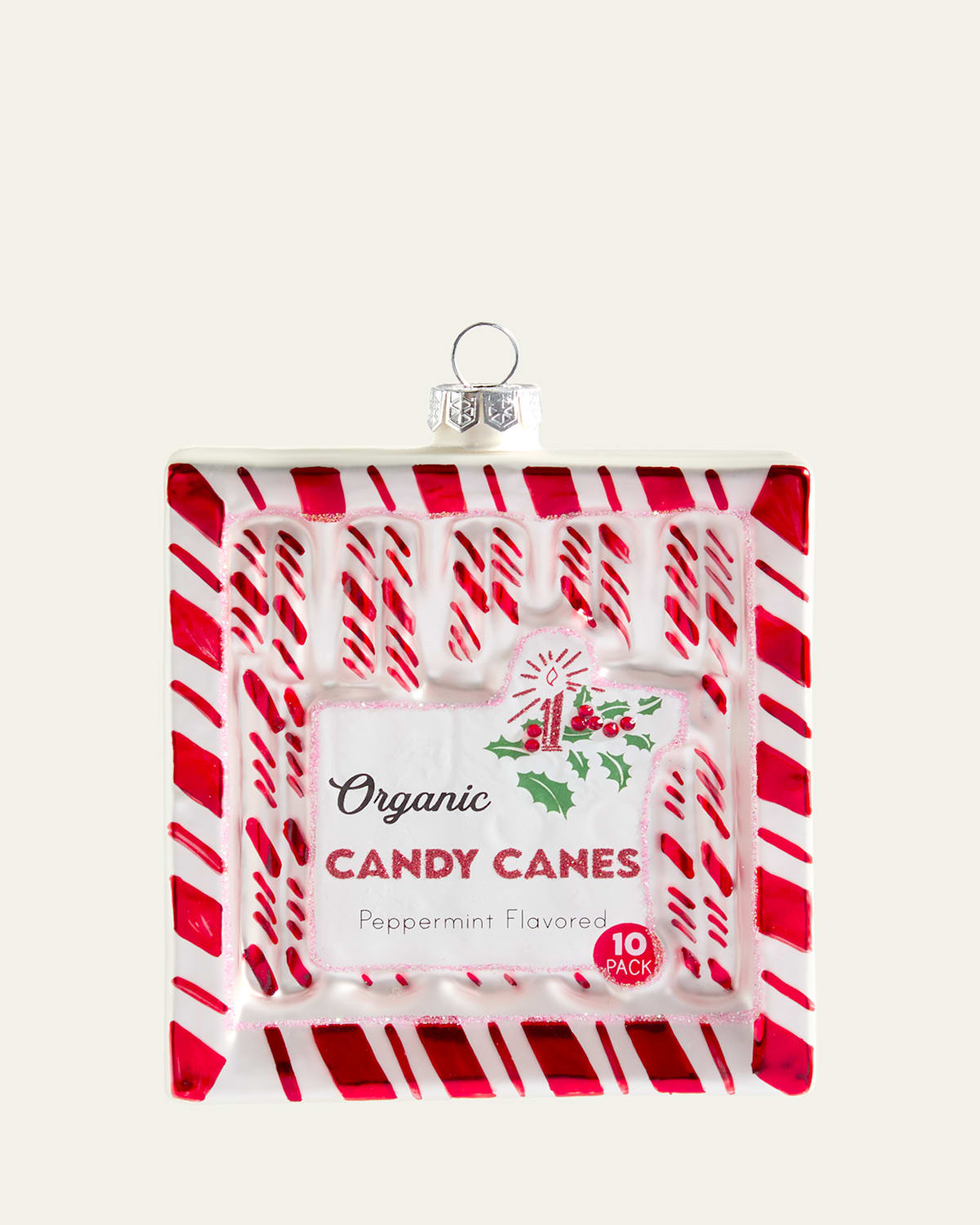 Cody Foster & Co Organic Candy Canes Christmas Ornament In Red