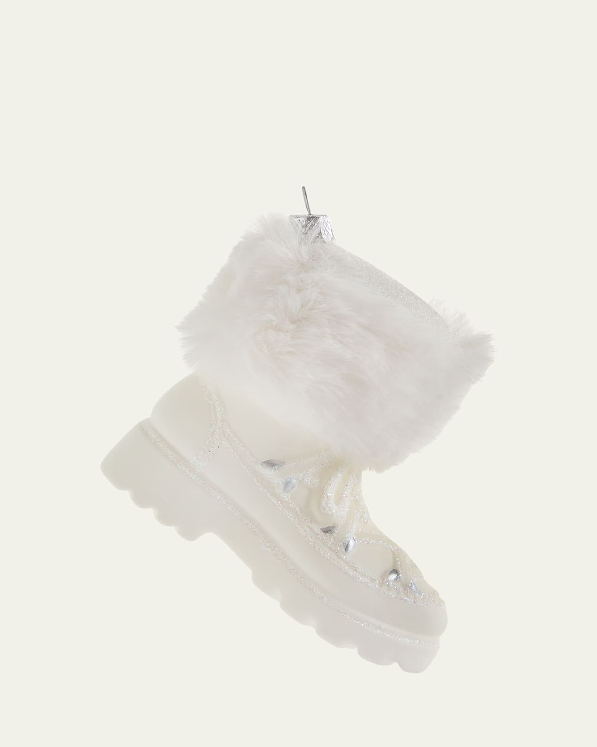 Cody Foster & Co Apres Ski Boot Christmas Ornament In White