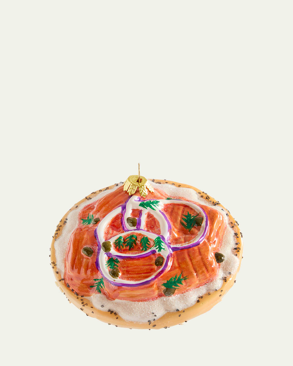 Cody Foster & Co Bagel With Lox Ornament In Multi
