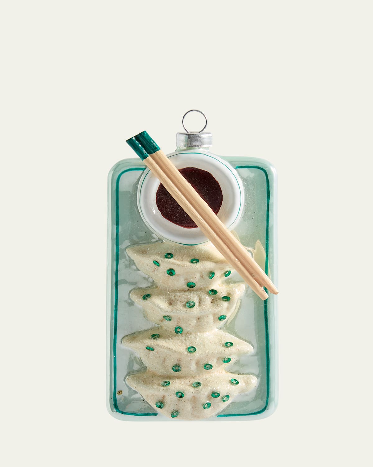 Cody Foster & Co Dumplings Ornament In Green