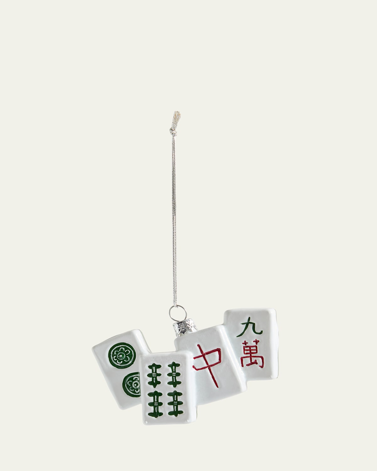 Cody Foster & Co Mahjong Ornament In White