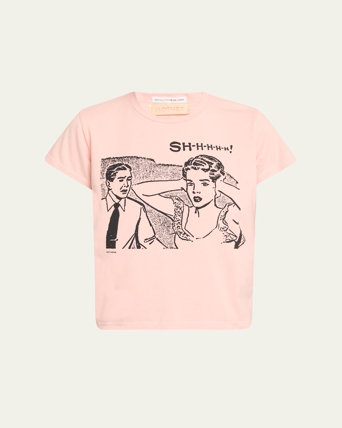 Mother The Boxy Goodie Goodie Stretch Cotton Graphic T-shirt In Pink