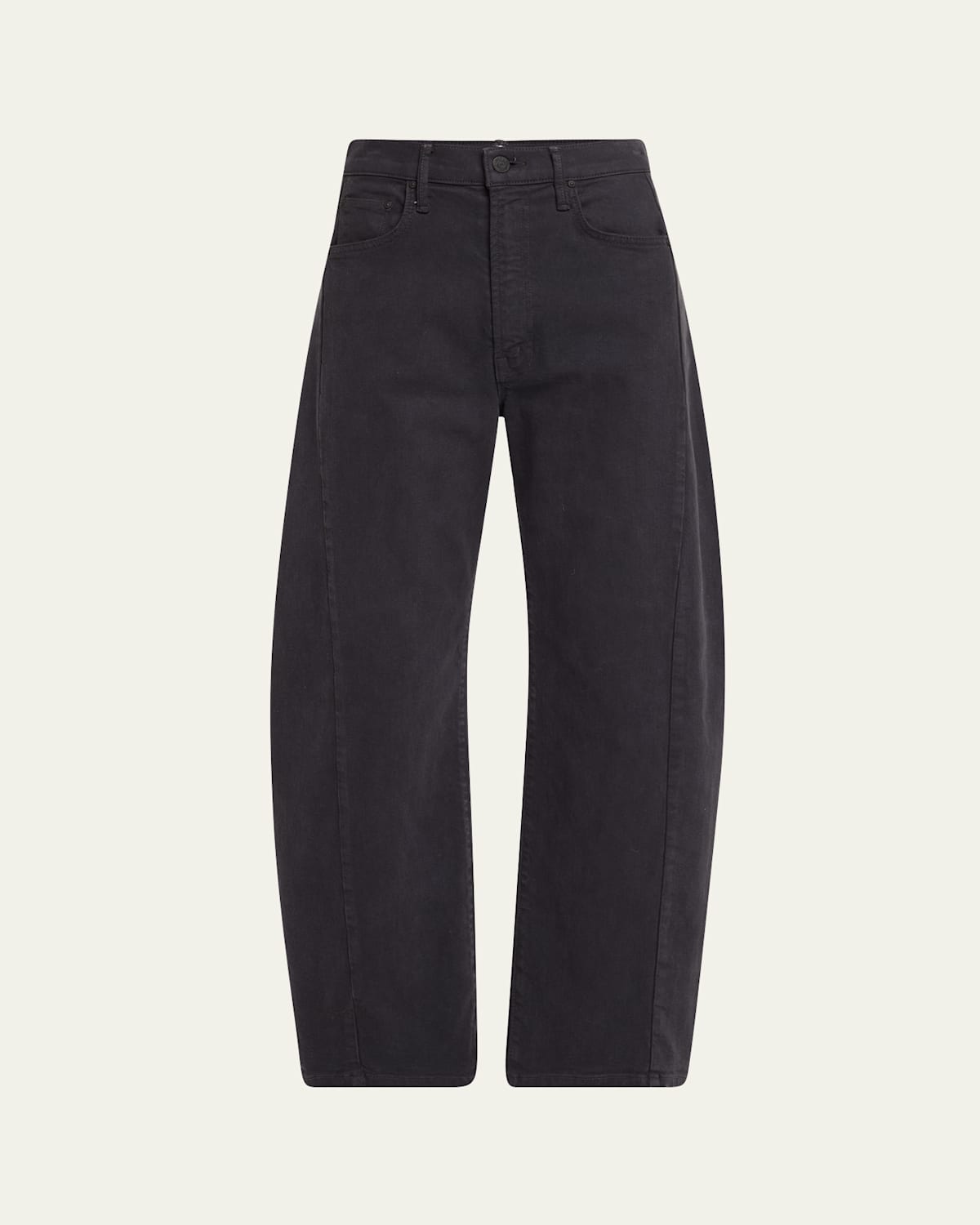Mother The Half-pipe Flood Jeans In Black