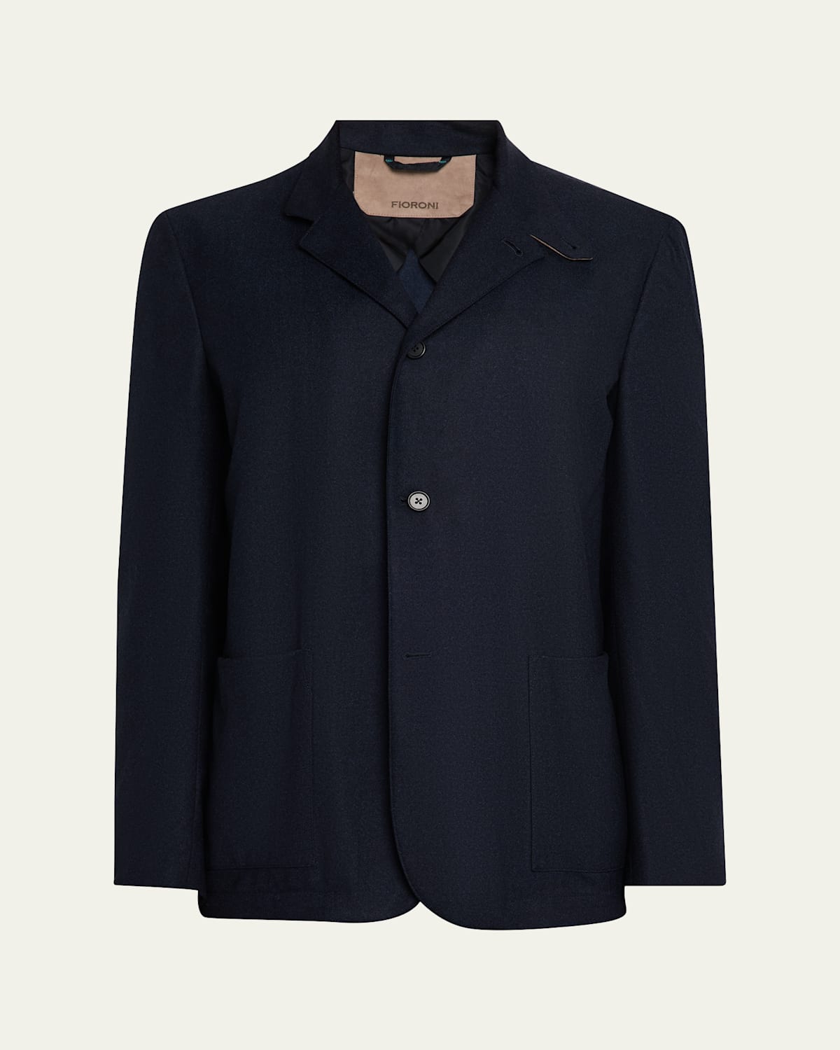 Fioroni Men's Wool Suede-undercollar Voyager Jacket In Blue